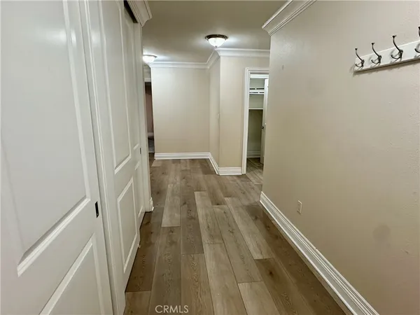 a view of a glass door