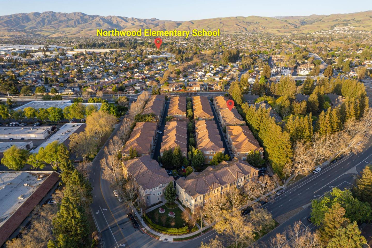 2197 Beech Circle San Jose, CA 95131 - Photo 31 of 32 an aerial view of residential houses with outdoor space