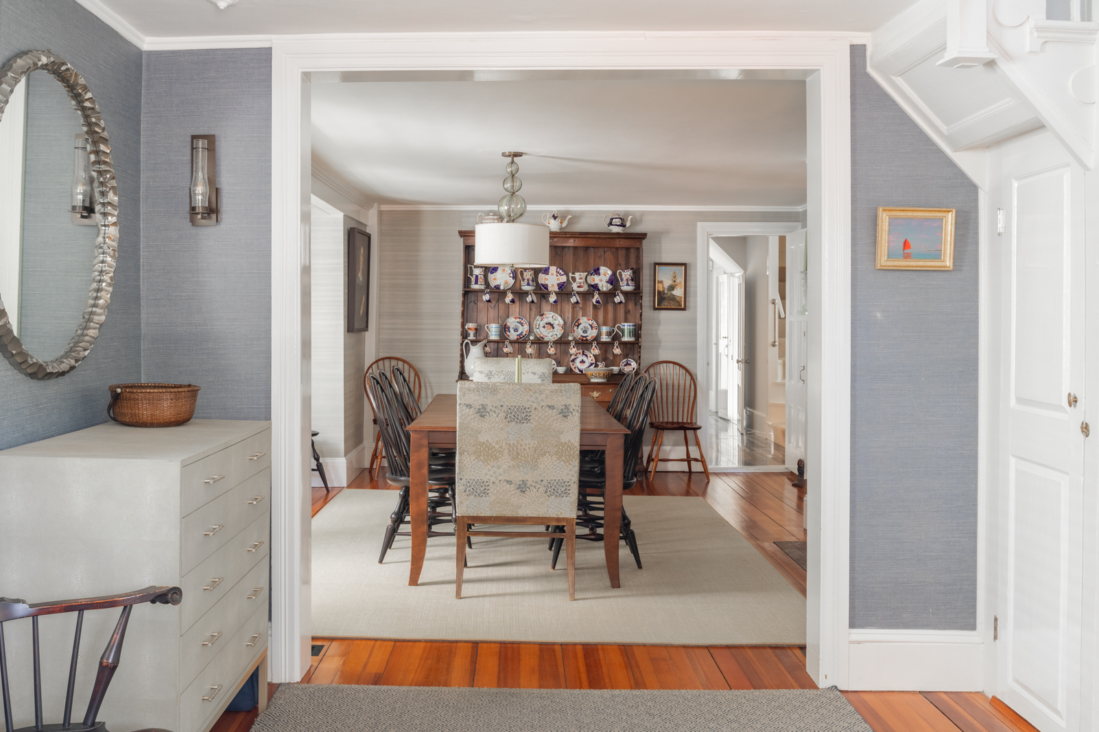 12 Hussey Street Nantucket, MA 02554 - Photo 4 of 47 a view of a livingroom and dining room