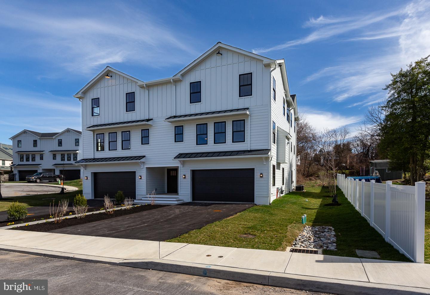 Modern duplex with stylish curb appeal.