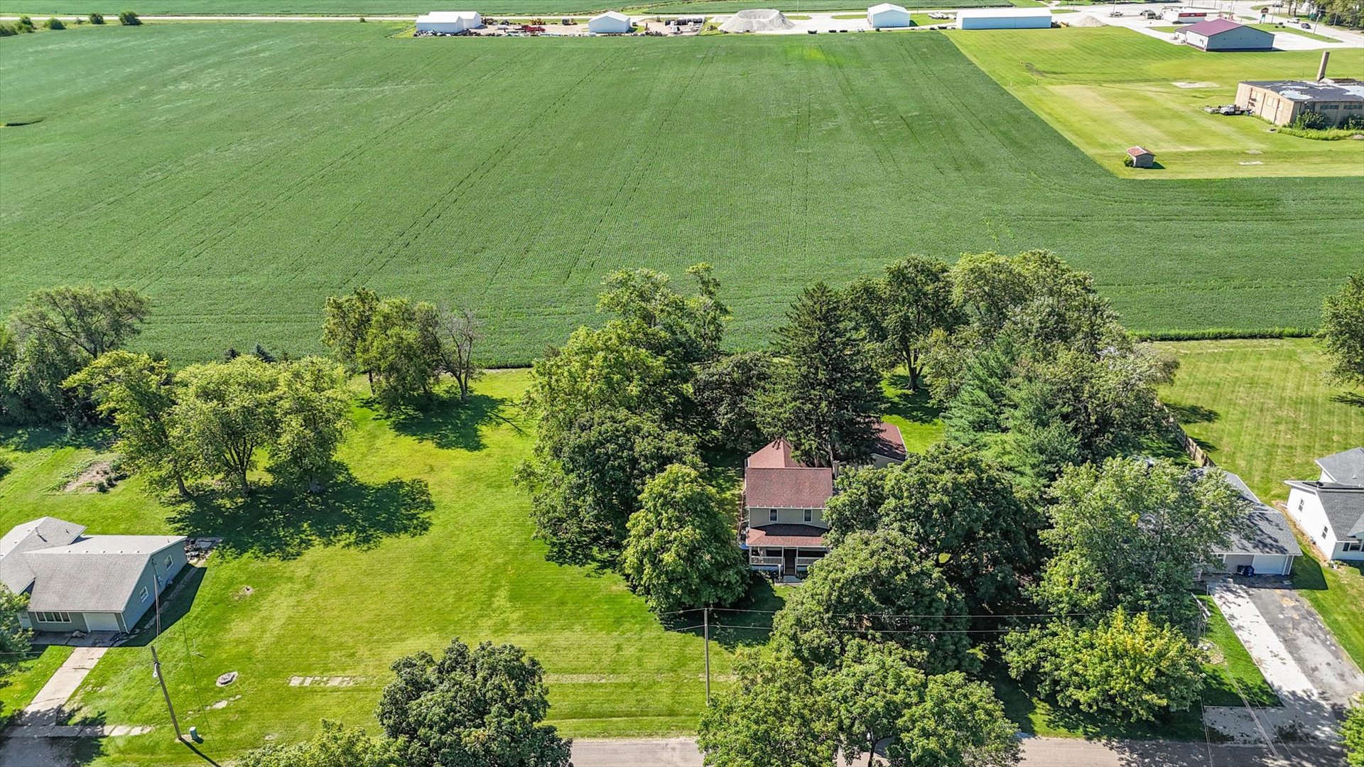 221 East 5th Avenue Rankin, IL 60960 - Photo 43 of 44 an aerial view of residential houses with outdoor space and trees