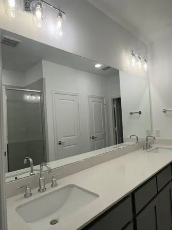 a view of empty room with windows