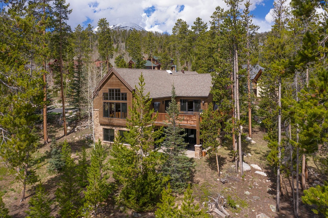 724 Willowbrook Road Silverthorne, CO 80498 - Photo 3 of 30 a aerial view of a house with a yard and trees all around