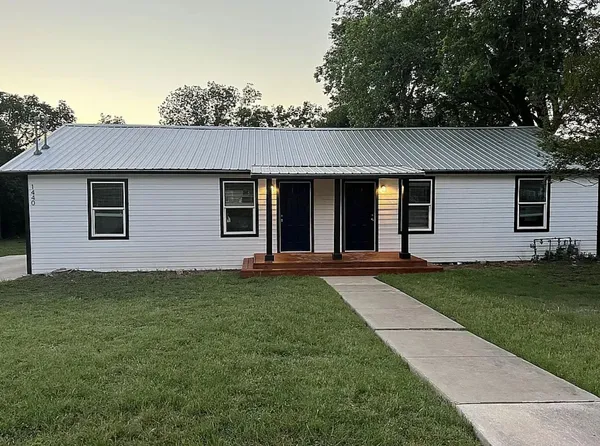 a backyard of a house