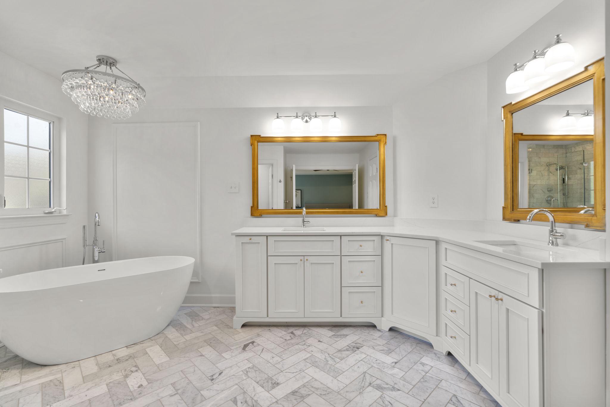 3088 Ballesteras Court Mount Airy, MD 21771 - Photo 28 of 64 a spacious bathroom with a double vanity sink mirror and bathtub