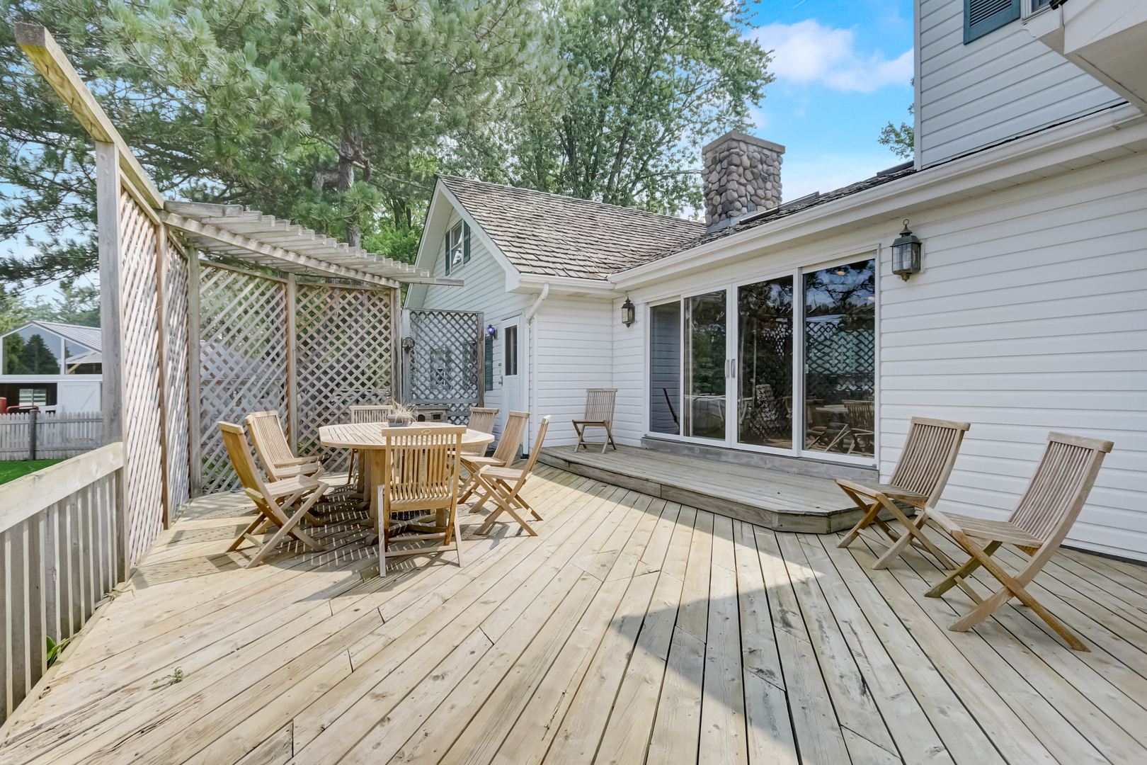 22154 North Harbor Road Barrington, IL 60010 - Photo 43 of 61 a view of a patio on wooden deck