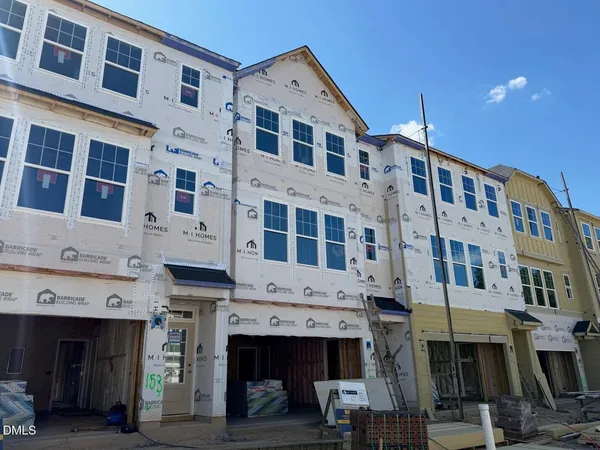 a large building with a small yard