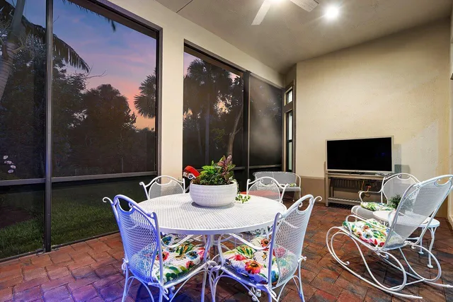 a outdoor space with furniture