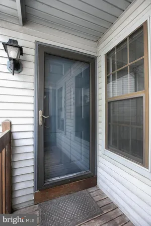 a view of a door of a house