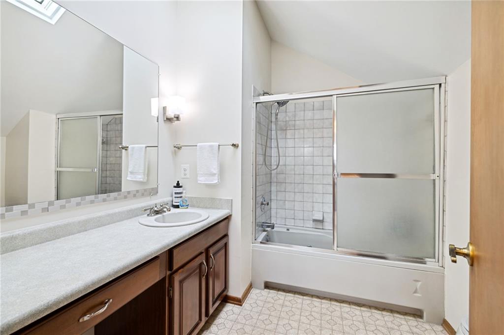 2972 East Hardies Road Gibsonia, PA 15044 - Photo 24 of 42 a bathroom with a double vanity sink mirror and shower