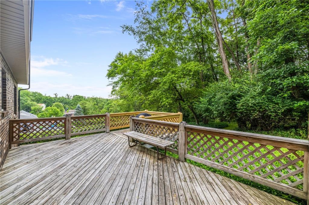 2972 East Hardies Road Gibsonia, PA 15044 - Photo 27 of 42 a view of balcony with wooden floor and bench