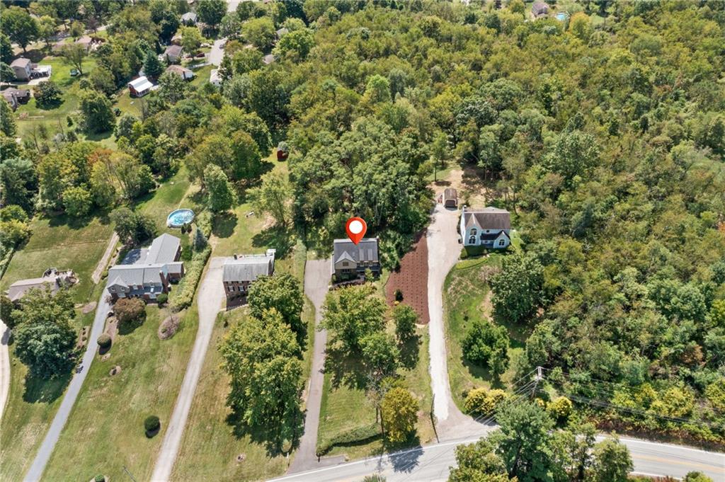 2972 East Hardies Road Gibsonia, PA 15044 - Photo 30 of 42 an aerial view of residential house with outdoor space and trees all around