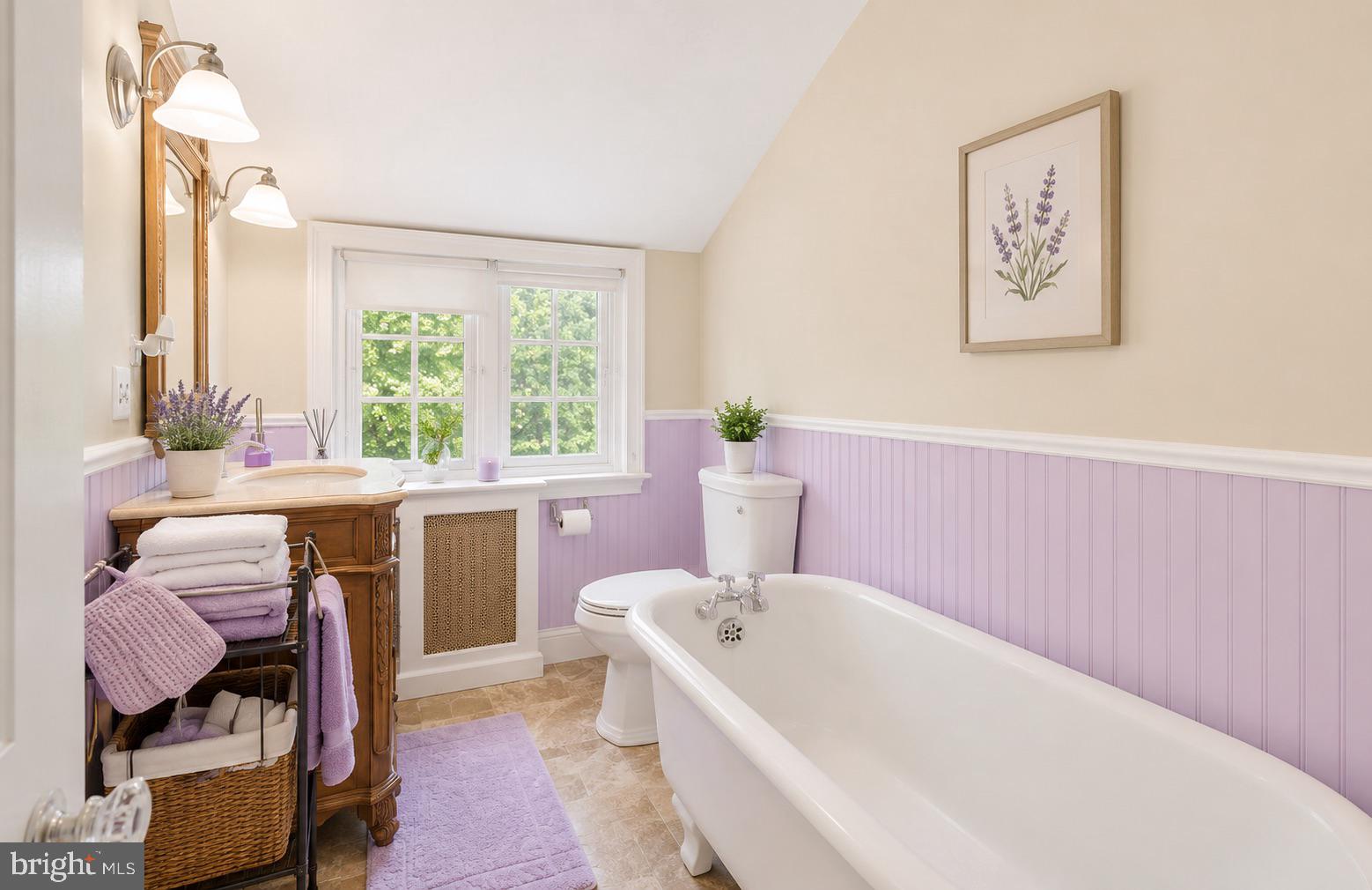 1209 Lenox Road Jenkintown, PA 19046 - Photo 25 of 45 Charming lavender-hued bathroom retreat.