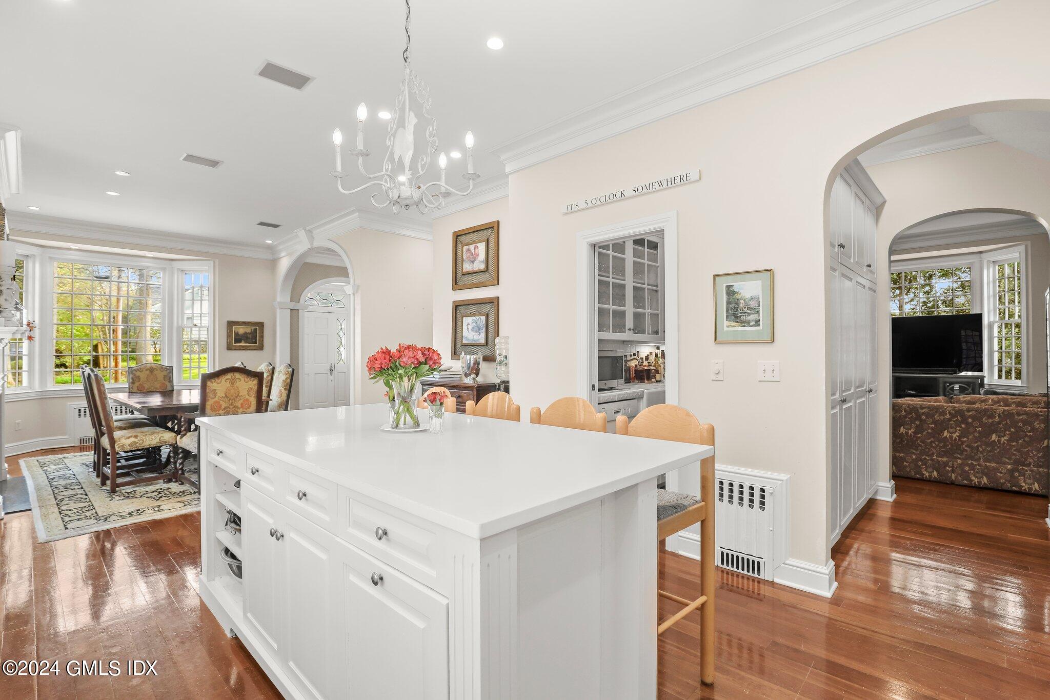 25 Field Road Riverside, CT 06878 - Photo 13 of 34 a view of living room kitchen and dining room