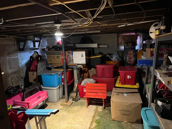 a view of storage and utility room