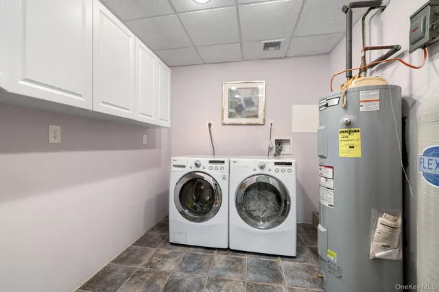 an outdoor space with seating