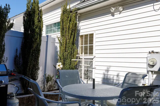 a view of a outdoor seating area