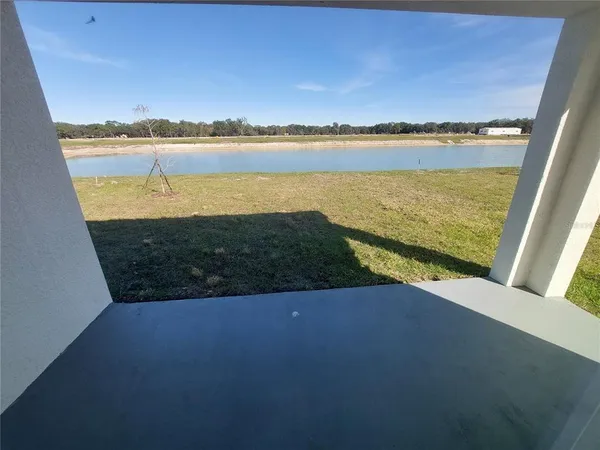 a view of a lake and a mountain