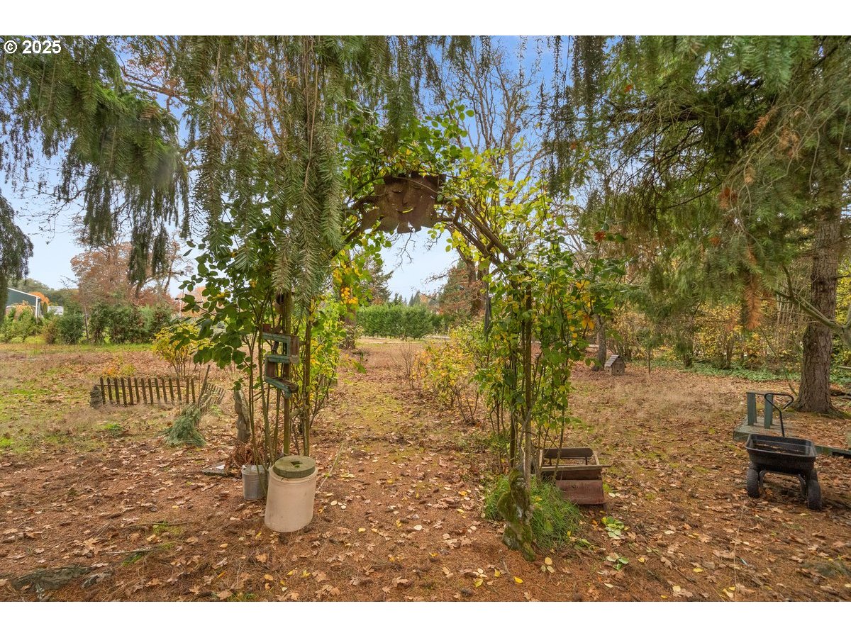 12602 Fry Road Northeast Aurora, OR 97002 - Photo 44 of 47 a backyard of a house with lots of green space