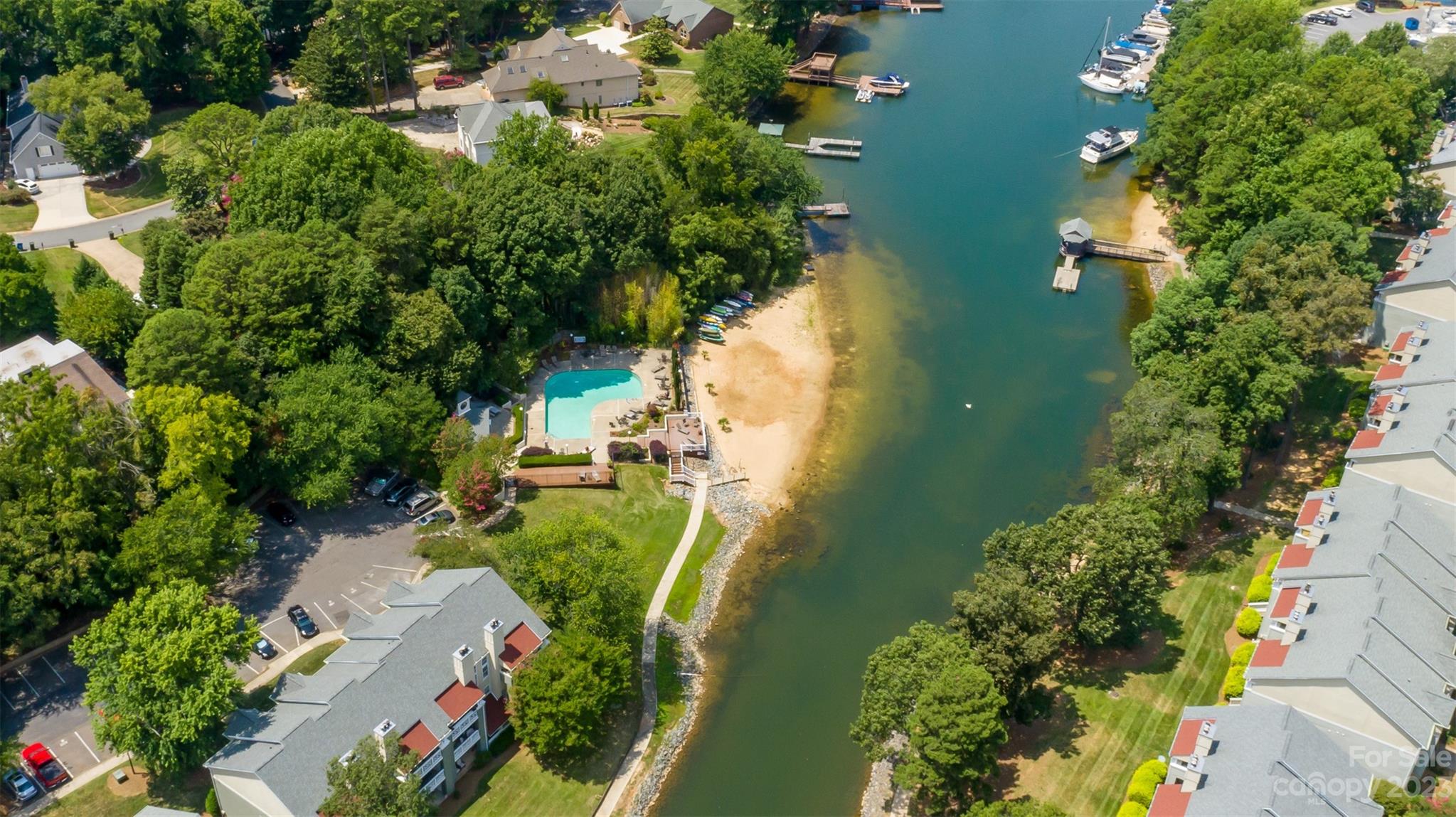 20101 Henderson Road, Unit H Cornelius, NC 28031 - Photo 46 of 48 an aerial view of a house with a yard