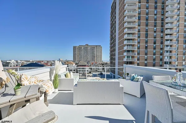 a front view of a building with windows