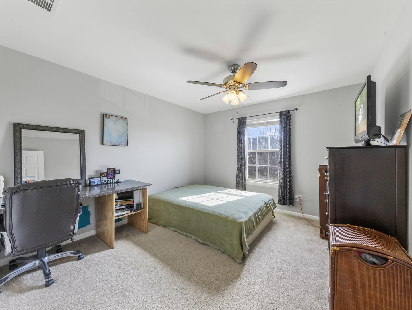 26528 Rustling Birch Way Plainfield, IL 60585 - Photo 25 of 39 a bedroom with a bed and a desk