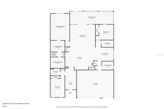 $549,900 | 3026 Adrian Drive, Ormond Beach, FL 32174