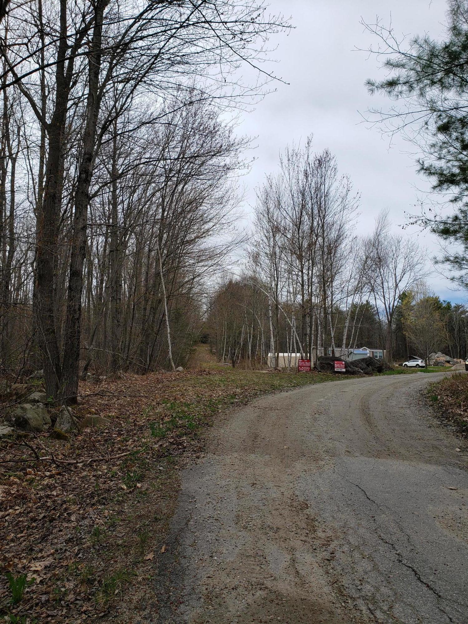 Road coming into land