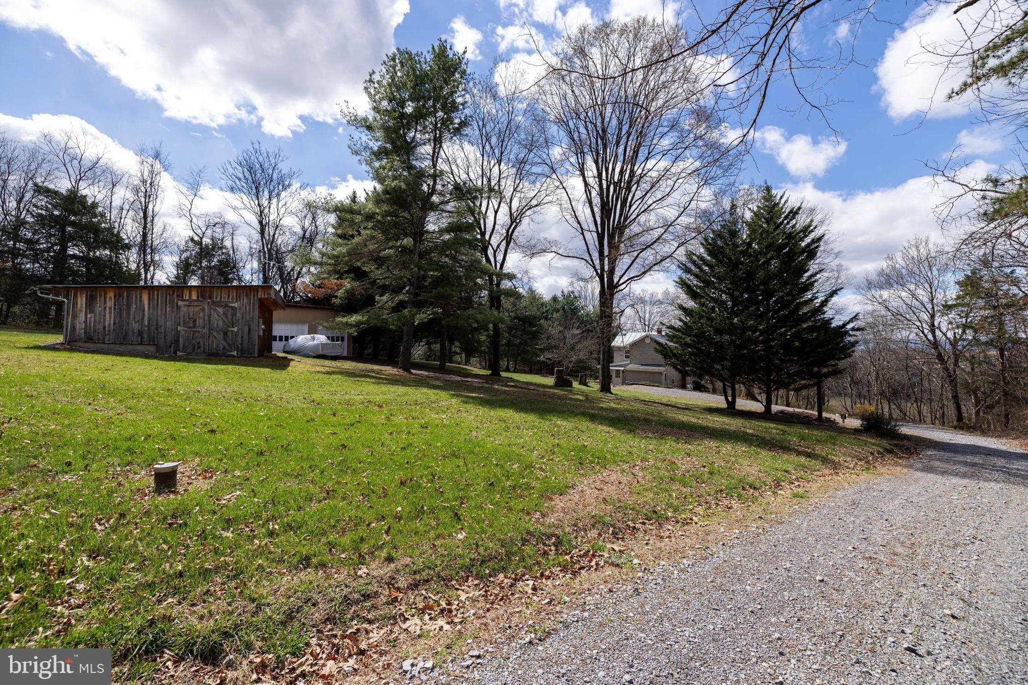769 Rocky Branch Road Luray, VA 22835 - Photo 65 of 94 a view of a backyard with a small cabin