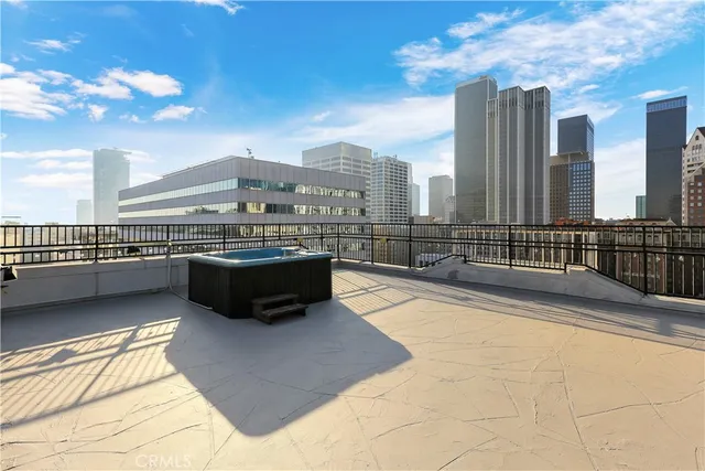 a view of a city with tall buildings