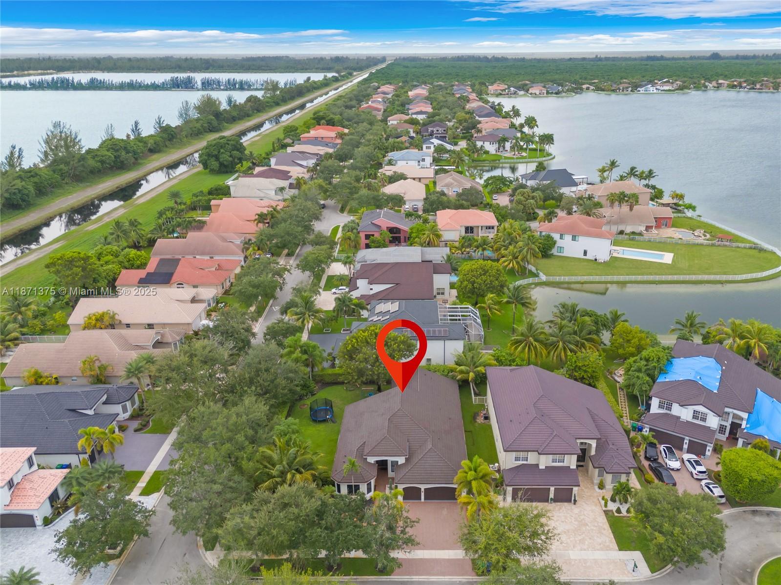 5478 Southwest 189th Avenue, Unit 5478 Miramar, FL 33029 - Photo 49 of 58 an aerial view of residential houses with outdoor space and lake view