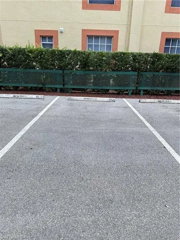 a view of a car parked in garage