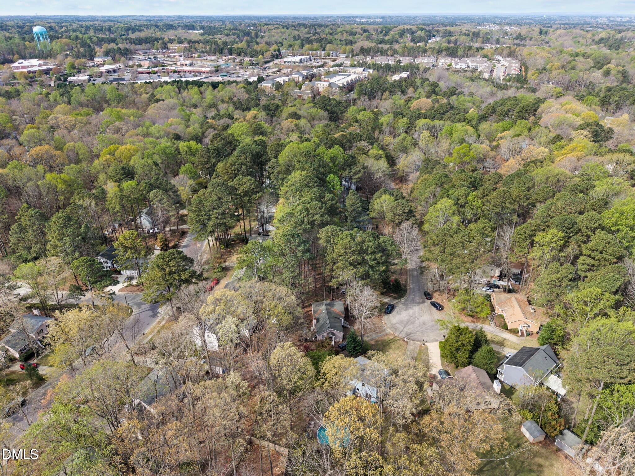 212 Esquire Lane Cary, NC 27513 - Photo 28 of 31 an aerial view of house with yard and mountain view in back
