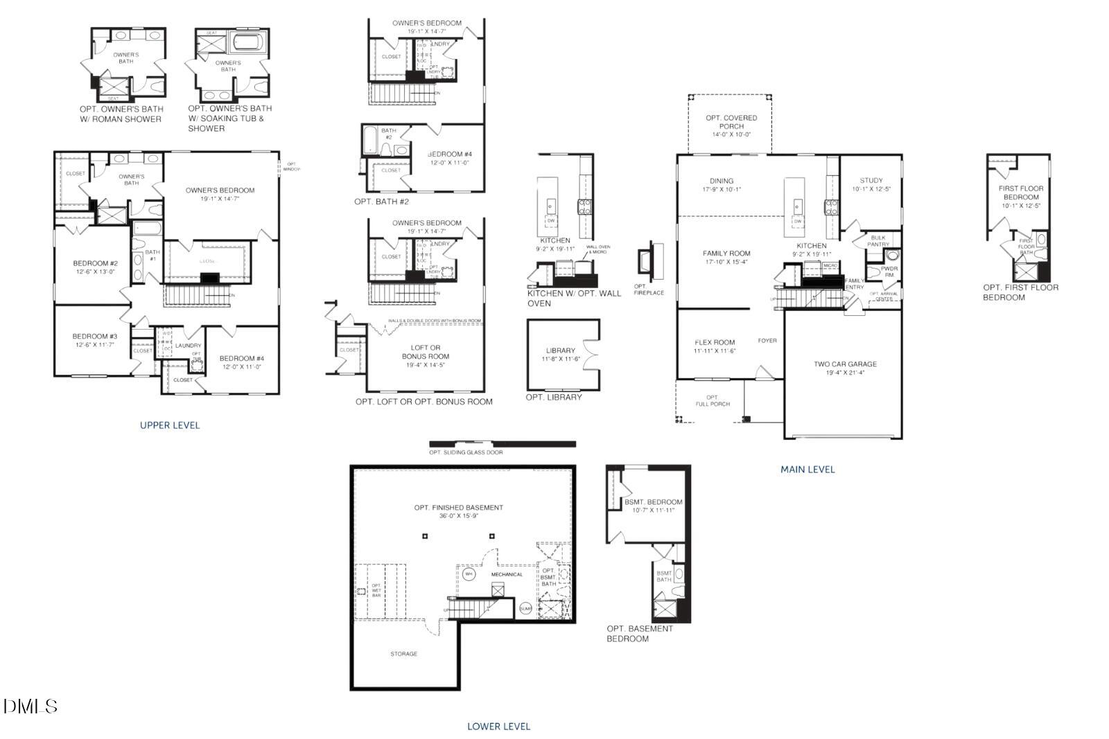 929 Walker Rdg Way Willow Spring, NC 27592 - Photo 35 of 35 Hudson Basement Floorplan