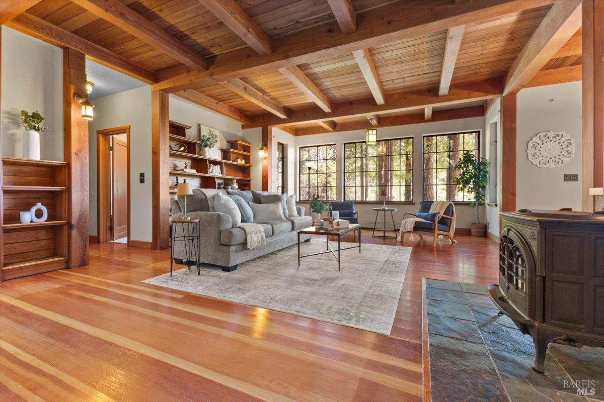 12076 Cloud Ridge Road Healdsburg, CA 95448 - Photo 8 of 72 Plenty of natural light form large picture windows cascade into living room.