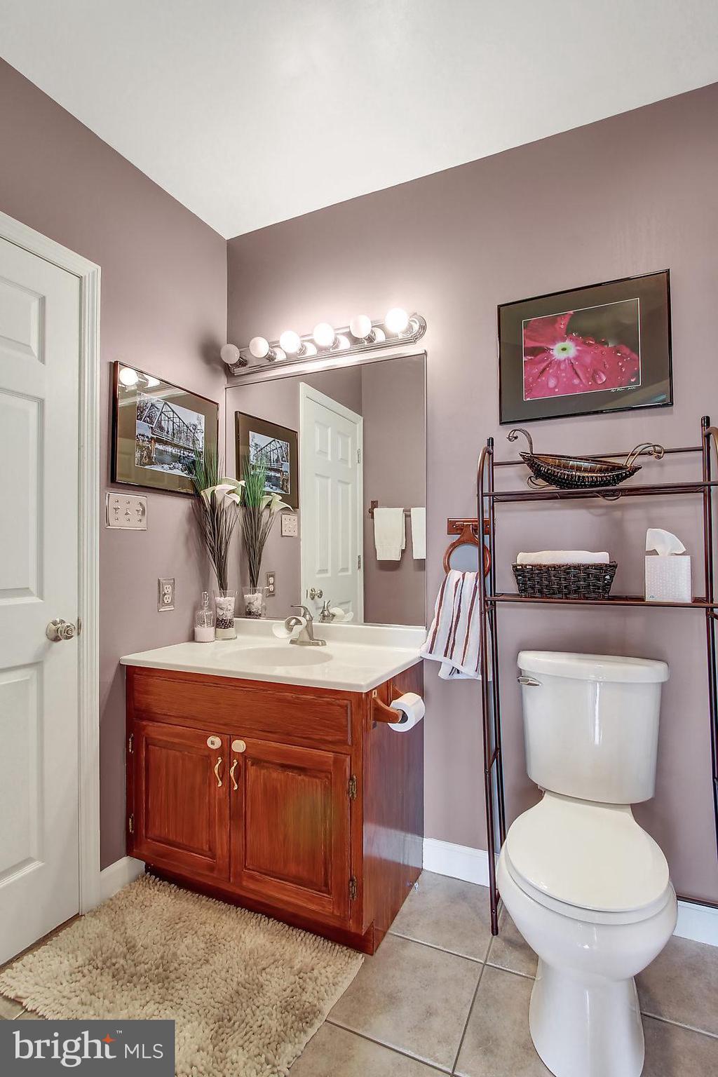 109 Atlantic Avenue Sinking Spring, PA 19608 - Photo 11 of 25 a bathroom with a toilet a sink and a mirror