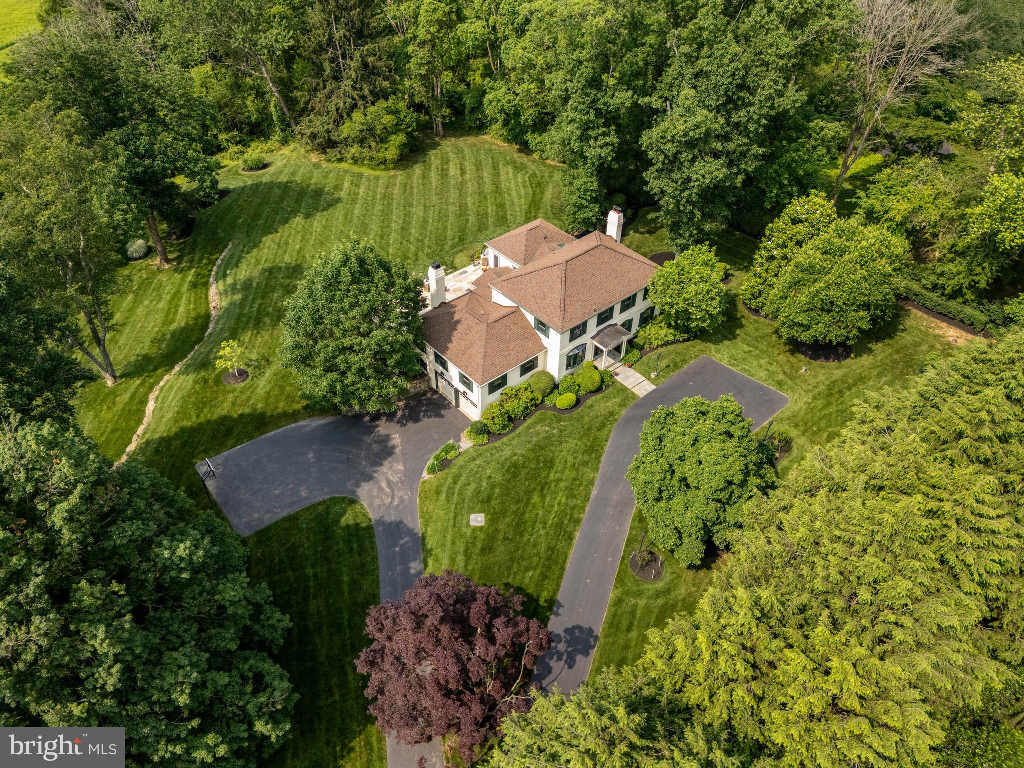 240 Church Road Devon, PA 19333 - Photo 56 of 75 an aerial view of a house with a yard