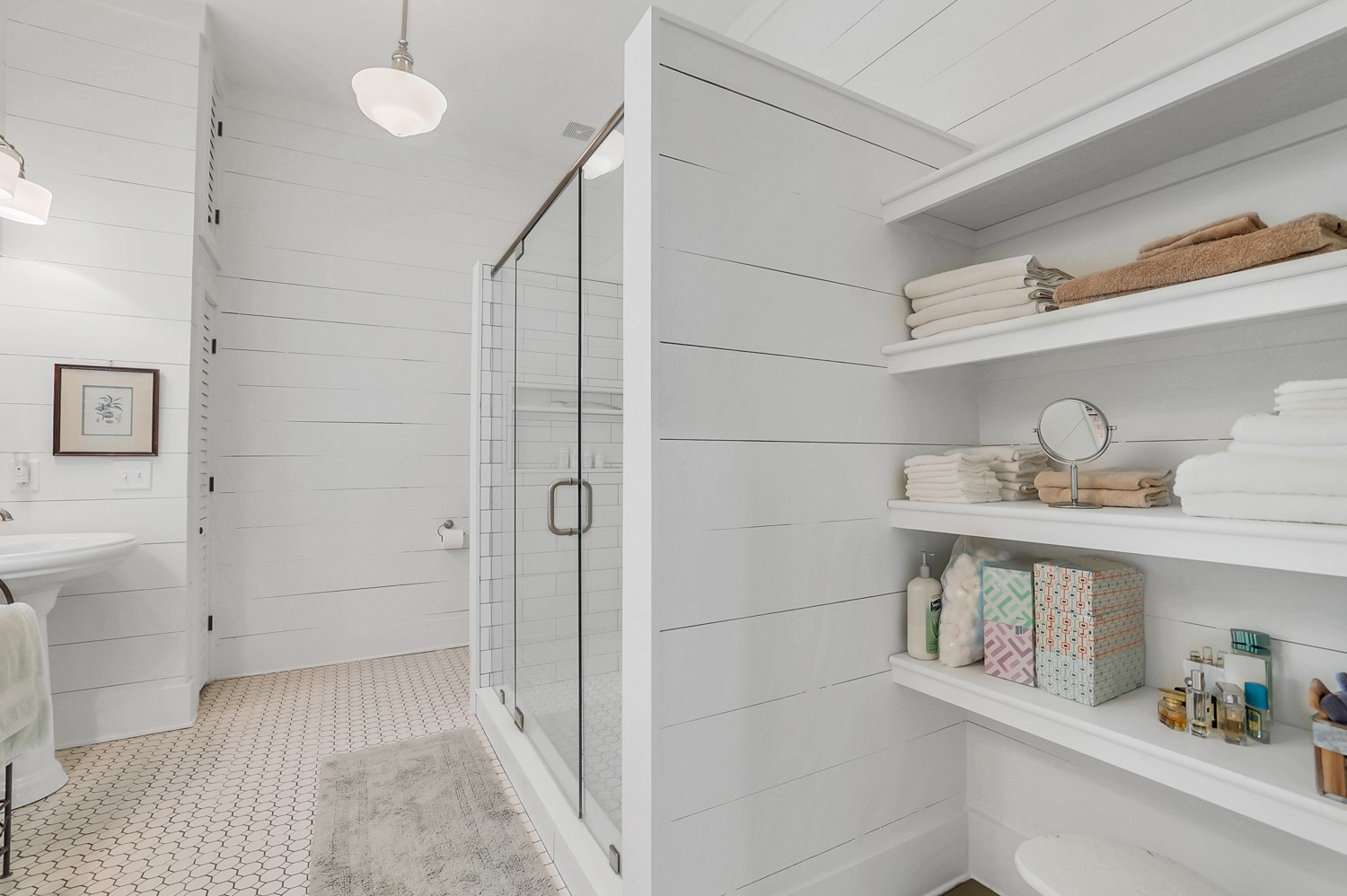 5536 Boy Scout Road Franklin, TN 37064 - Photo 29 of 61 a hallway with white cabinets and wooden floor