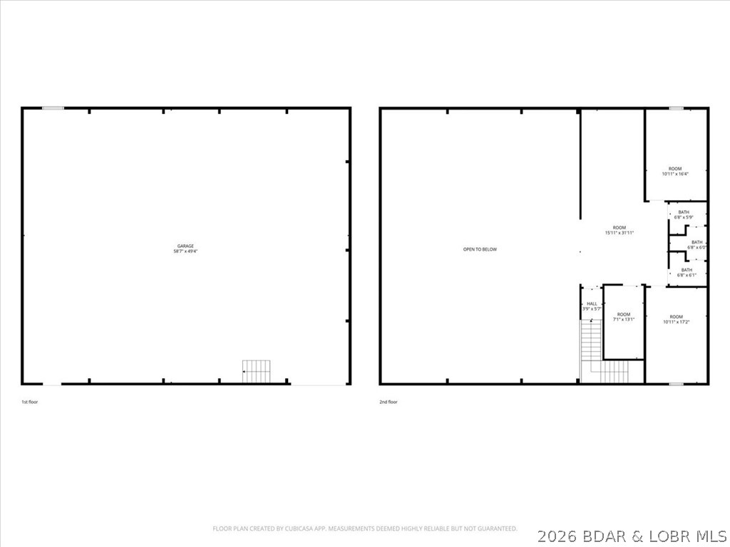 21756 Flippin Road Warsaw, MO 65355 - Photo 66 of 66 Floor plan of hangar/living area