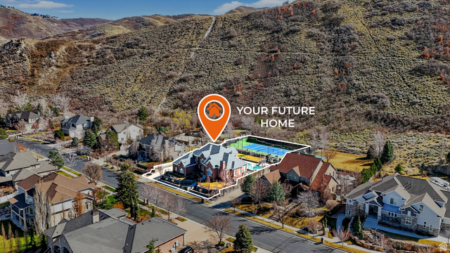 714 Draper Heights Way Draper, UT 84020 - Photo 87 of 88 Aerial view of residential area featuring mountains