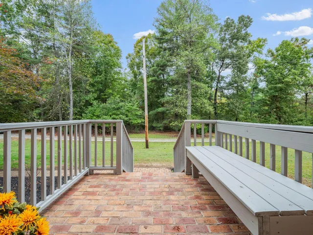 a view of balcony with deck