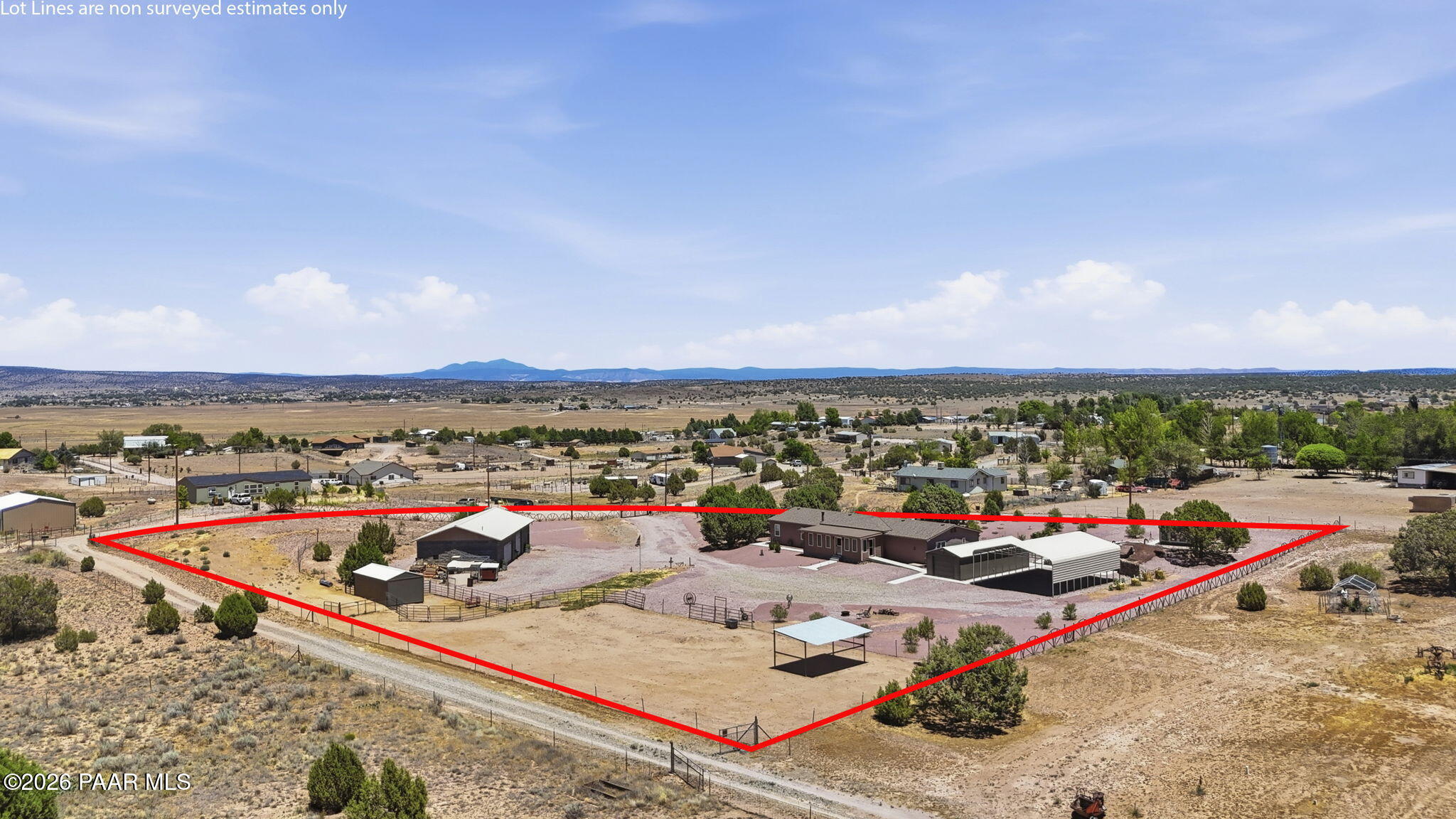 875 West Little Ranch Road Paulden, AZ 86334 - Photo 23 of 51 a view of roof deck with lawn chairs and wooden floor