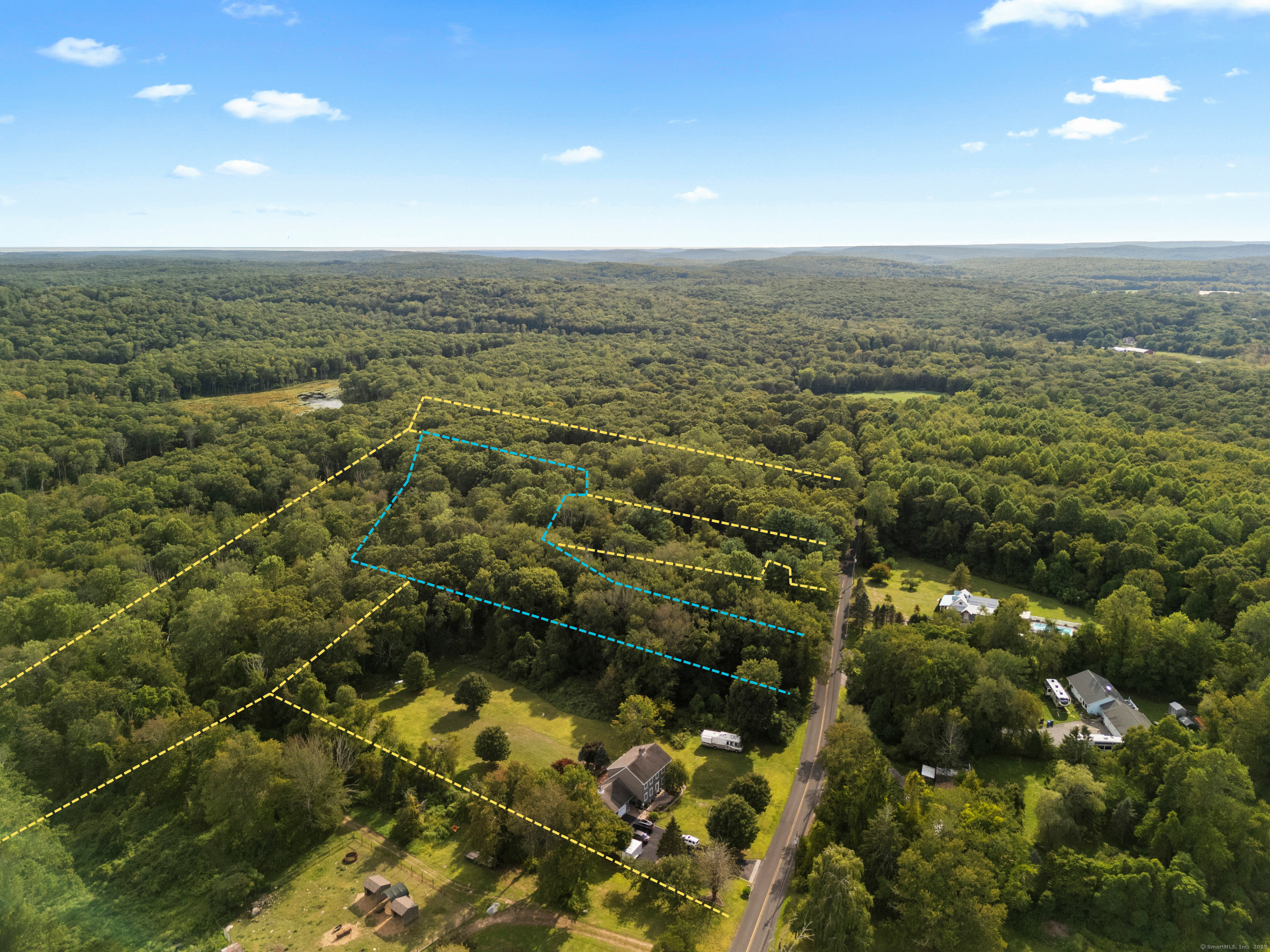 139 Forsyth Road Salem, CT 06420 - Photo 11 of 13 Undeveloped Land For Sale= Blue Boundary Line (reference only)