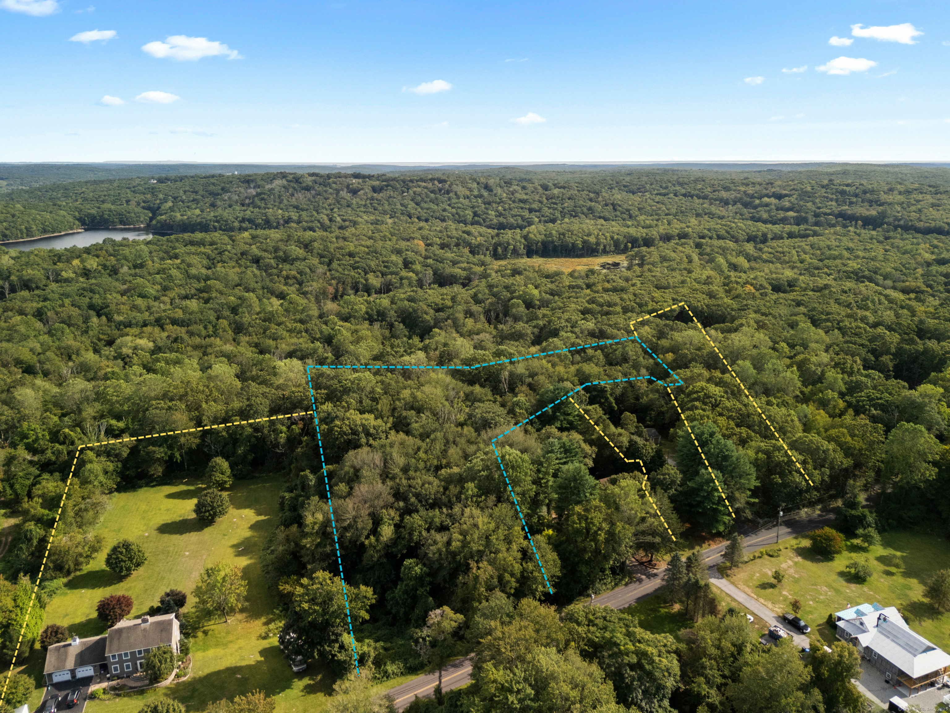 139 Forsyth Road Salem, CT 06420 - Photo 12 of 13 Undeveloped Land For Sale= Blue Boundary Line (reference only)