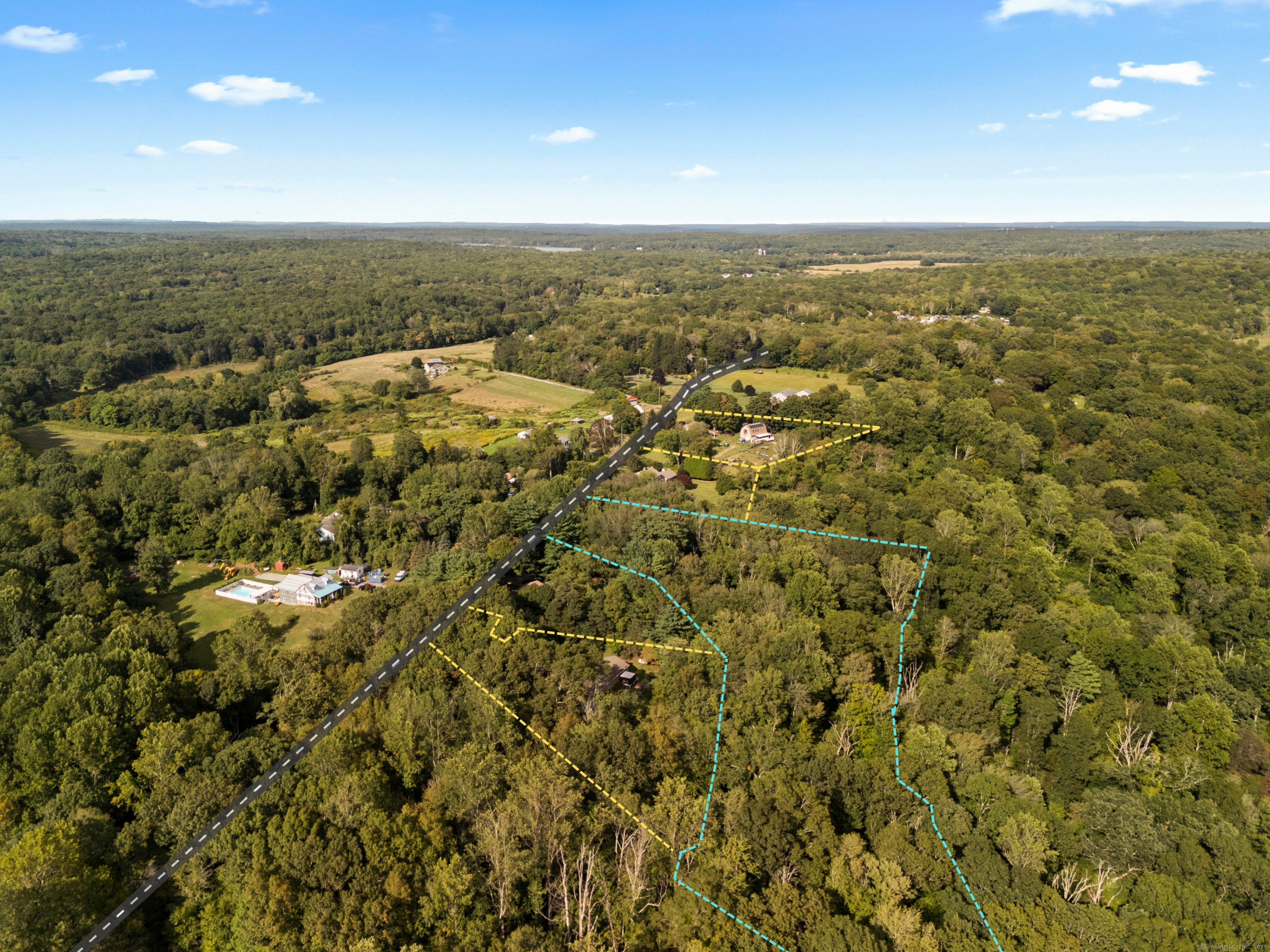 139 Forsyth Road Salem, CT 06420 - Photo 3 of 13 Undeveloped Land For Sale= Blue Boundary Line (reference only)