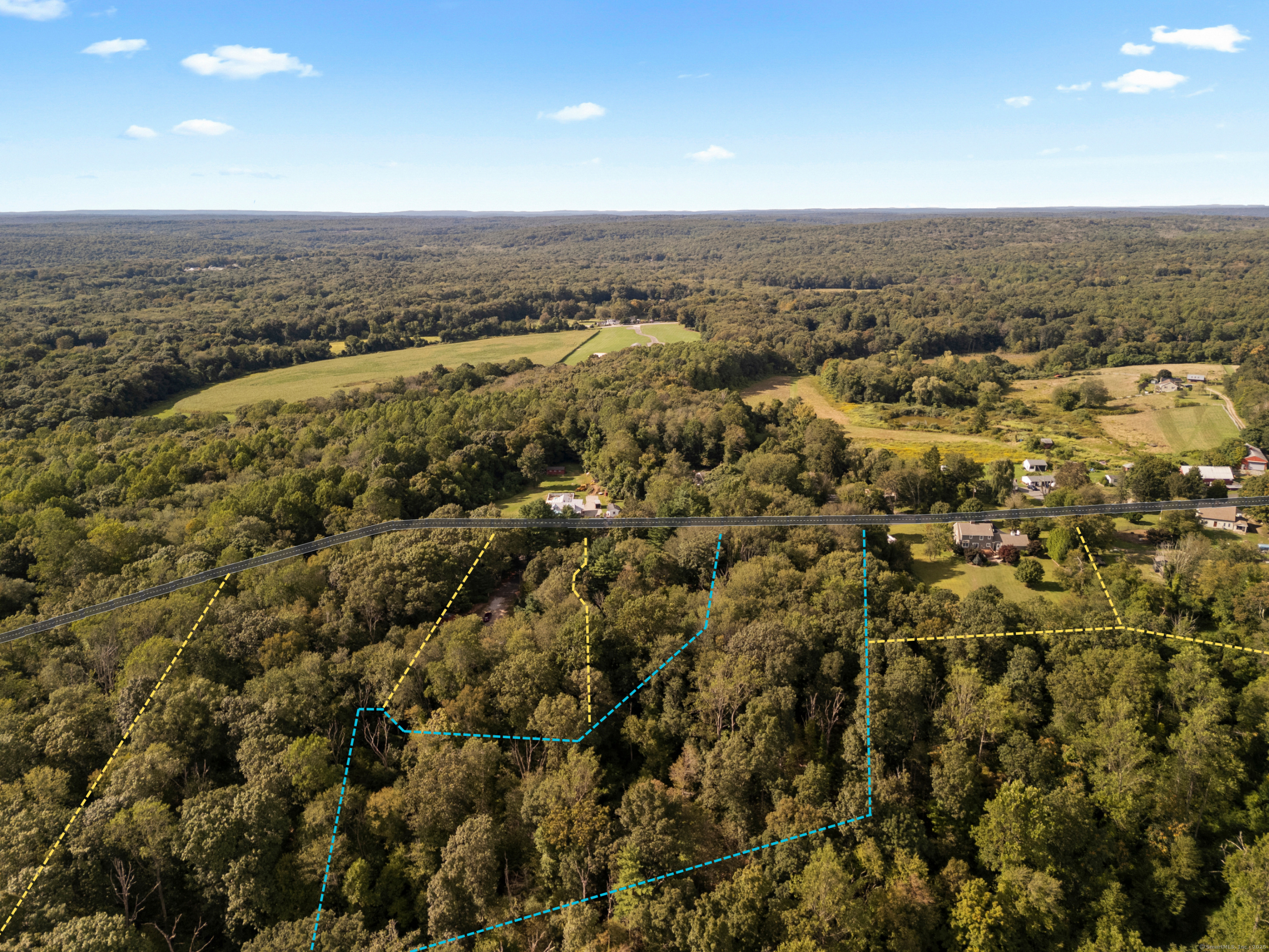 139 Forsyth Road Salem, CT 06420 - Photo 7 of 13 Undeveloped Land For Sale= Blue Boundary Line (reference only)