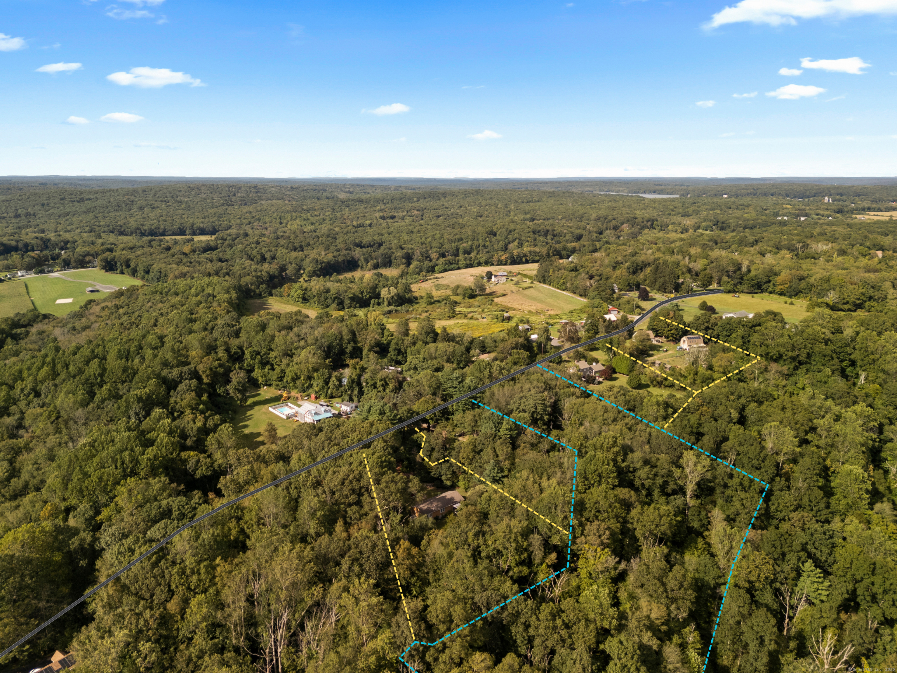 139 Forsyth Road Salem, CT 06420 - Photo 8 of 13 Undeveloped Land For Sale= Blue Boundary Line (reference only)