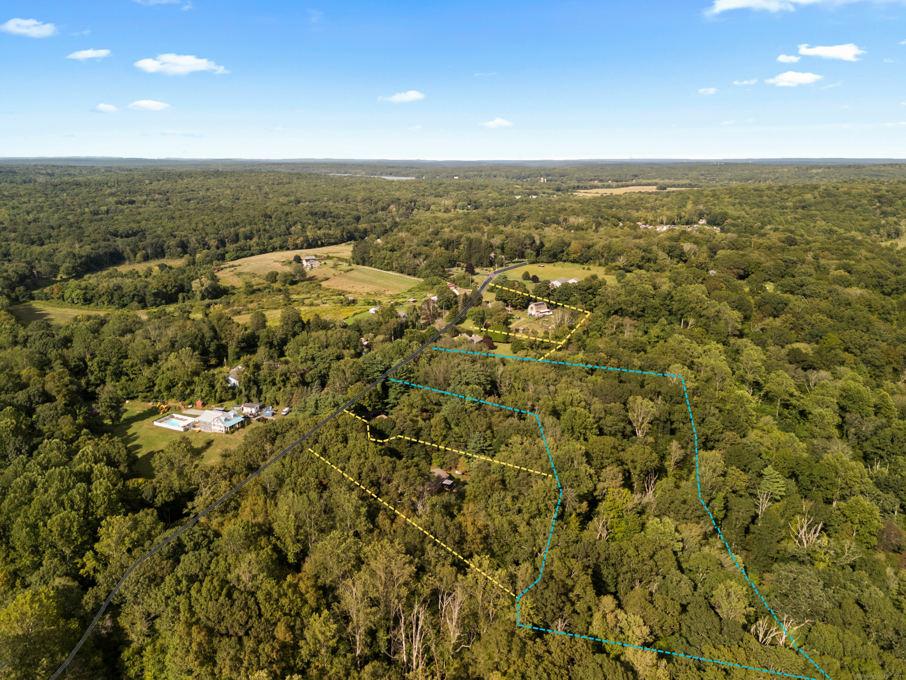 139 Forsyth Road Salem, CT 06420 - Photo 9 of 13 Undeveloped Land For Sale= Blue Boundary Line (reference only)