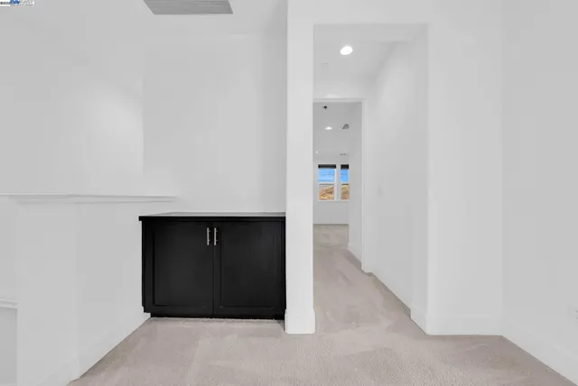 a view of a garage with furniture