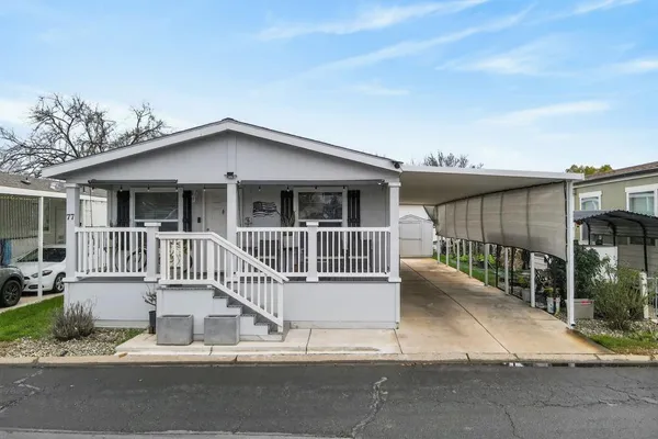 front view of a house with a porch